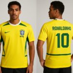Men's Brazil Football Jersey – Yellow & Green, Ronaldinho 10 Print