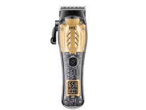 HTC CT-7202 luxury professional hair clipper with transparent design and LED display
