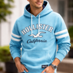 Winter hoodie for men sky blue