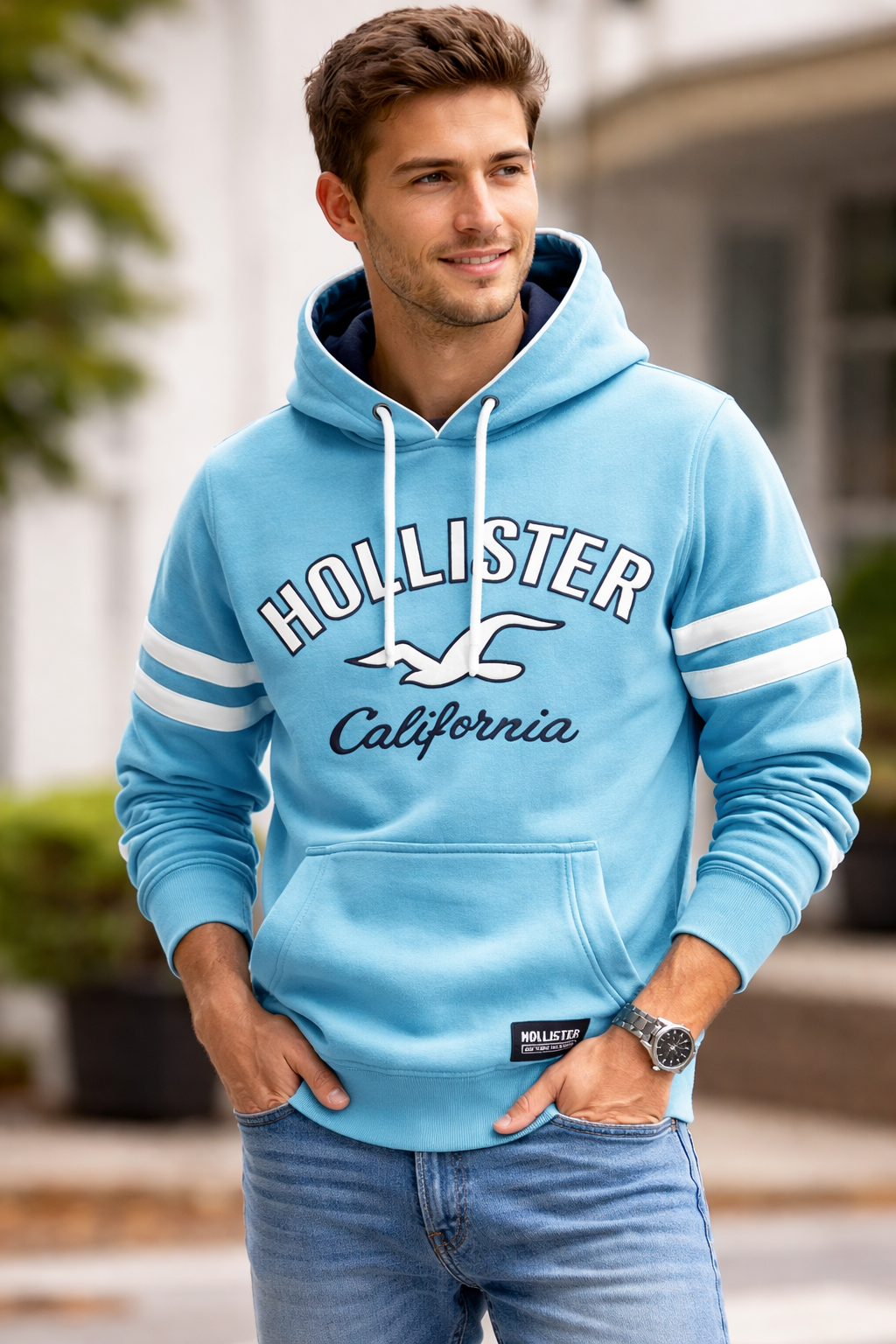 Winter hoodie for men sky blue Winter hoodie for men sky blue