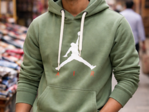 Men’s Green Hooded Sweatshirt | Winter Wear Hoodie