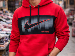 Red & Black Hooded Sweatshirt | Winter Wear Hoodie