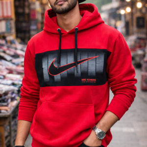 Red & Black Hooded Sweatshirt | Winter Wear Hoodie