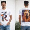 Men’s Printed Cotton T-Shirt – White (Front & Back Design)
