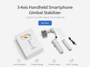 3 Axis Smartphone Gimbal Stabilizer (Foldable & Portable)