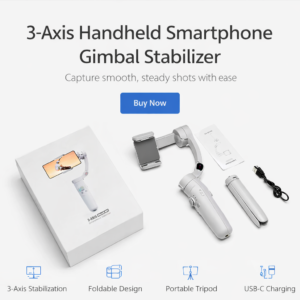 3 Axis Smartphone Gimbal Stabilizer (Foldable & Portable)