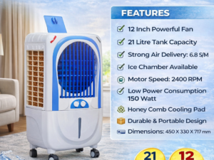 FIGHTER Personal Air Cooler – 21 Litre, 12 Inch Fan