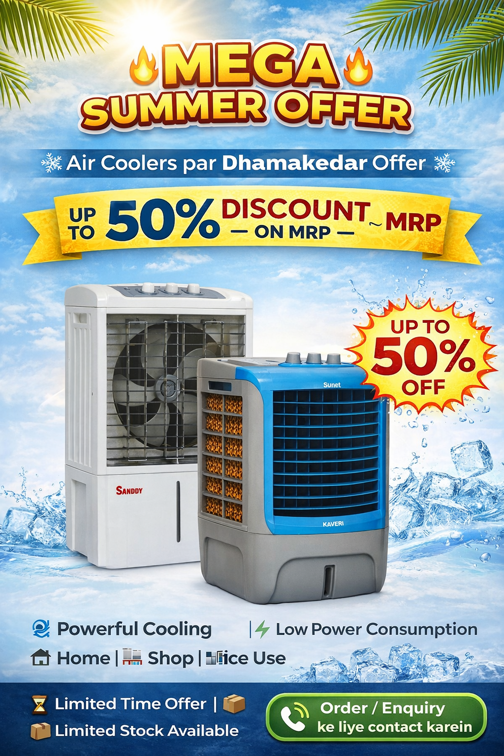 Sanddy ALTO Personal Air Cooler – 18 Litre, 12 Inch Fan