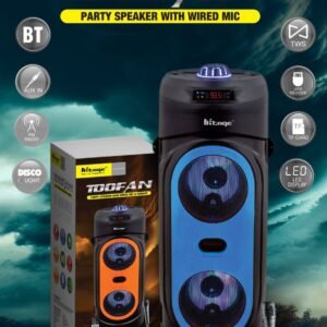 HITAGE TOOFAN 30W Party Speaker with Wired Mic | RGB Light | Karaoke | Extreme Bass