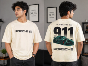 Men’s Premium Porsche 911 Printed T-Shirt (Front & Back Design)